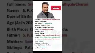 S.P. Charan Biography #spcharan #family #relationship #shorts