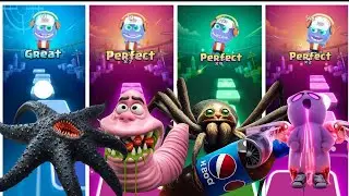 TILES HOP 🔴Starfish 🔴Spider 🔴Teddy Bear 🔴Pink Munch | Tiles Hop EDM Rush! | Coffin Dance