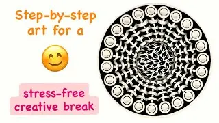 Drawing tutorial🖌️ #stepbystep #zentangle #art #circle 