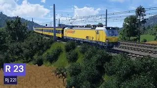 Transport Fever 2 | Fictional map of Czechia |  R23 Šafov to Nový Březenec