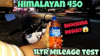 Himalayan 450 Genuine Mileage Test💯 | E20 Petrol Test | 1 litre Mileage test #royalenfield #youtuber