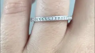 Vintage Inspired Wedding Band in Platinum - Rosario