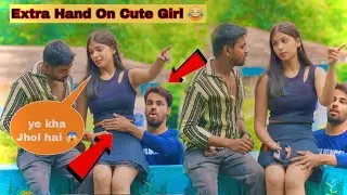 Extra Hand Prank On Cute Girl 😍 || Girl Reaction 😂 || Rahul Fun Video