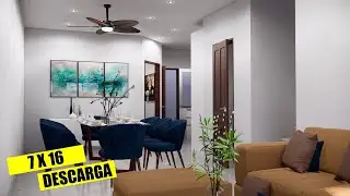 Casa de 7X16 PRÁCTICA y CÓMODA con HABITACIÓN EN PLANTA BAJA
