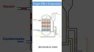 Single Effect Evaporator #mechanicalengineering #evaporator