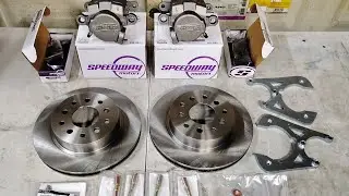 Bolt on 9 in Ford disc brake conversion kit.
