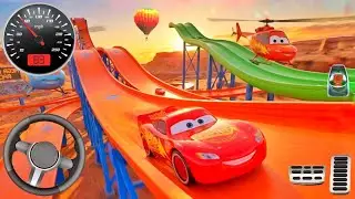 Extreme Crazy Car Driving Simulator - Lightning McQueen Car Mega Ramp Stunts : Android Gameplay