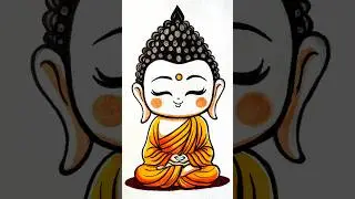 Cute buddha drawing 😍 #shorts #drawing #art  #buddha #gautambuddha
