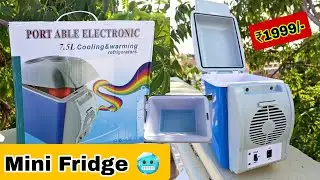 Portable Mini Fridge Unboxing and Review | Cheapest Refrigerator | Peltier Module Cooling Fridge