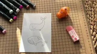 Big whale in ocean | Doodle ideas
