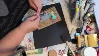 Stained Glass Card Technique Copics and Velum
