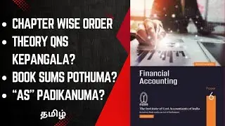 Financial accounting Study plan in tamil| CMA Inter/ How to study Financial accounting in cma inter