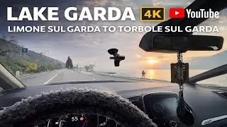 Italy 4K Drive 🇮🇹 Limone sul Garda &rarr; Torbole sul Garda | Relaxing Scenic Road