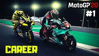 MotoGP 20 CAREER MODE | #QatarGP 1/20 |  TV REPLAY SEASON 10