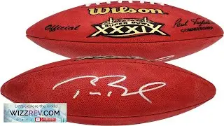 Tom Brady Autographed Official N.F.L Leather SB XXXIX Logo Football Patriots Holo