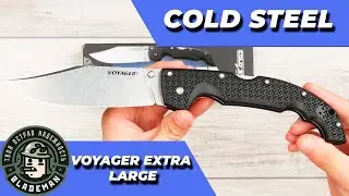 Нож Cold Steel Voyager Extra Large Clip Point, AUS-10A, Griv-Ex Black, CS-29AXC