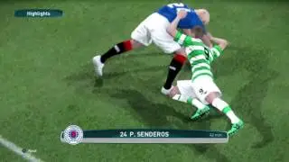 Celtic vs Rangers Highlights | PES2017 | CPU vs. CPU