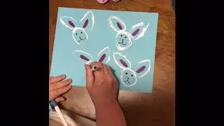Bunny Stamping Art with Alice