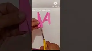 Letter A cutting with paper #easytrick #lettering #papercutting#best#papercraft #papercutout#cutout