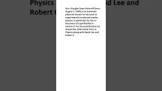 Who is Douglas Osheroff?