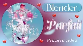[Blender]Parfait🍒/かわいいパフェ制作過程動画//process video