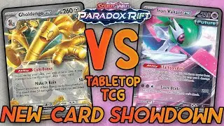 Gholdengo ex VS Iron Valiant ex | Pokemon TCG Paradox Rift Tabletop Gameplay
