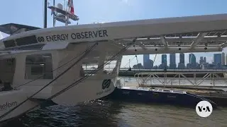 &lsquo;Green&rsquo; Energy Observer vessel docked in NYC for Earth Day | VOANews