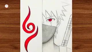 Red Eye Secret Revealed 😱 || This Anime Pencil Drawing Will Shock You! || how to sketch Kakashi  