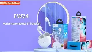 Hoco Ew24 True Wireless Earbuds - Bluetooth 5.3,Deep Bass, Touch Controls, Active Noise Cancellation