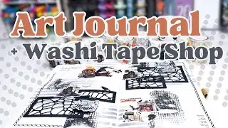 Art Journal With Me Process Video - Halloween Themed | The Washi Tape Shop Unboxing