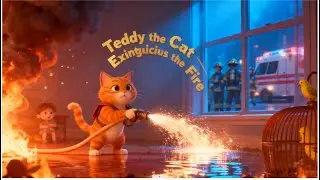 Teddy Cat Extinguishes the Fire in the House / Heartwarming Cat Adventure Rescue  Animation Cartoon