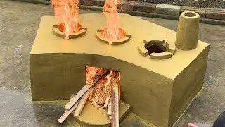 How to make a 3 in 1 wood stove from Clay is simple and beautiful