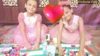 Victoria & Ansa funny games building blocks #Victoriavlog