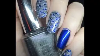 Art Deco Reverse Stamping 💙 Simply Neat Miracle Mat | Advanced Nail Tutorial DIY Decals