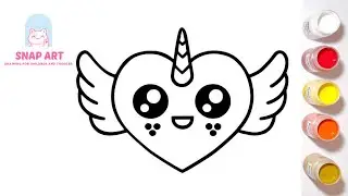 The best and easiest step by step cute heart drawing and painting video for kids and toddlers❤️