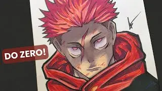 Speed Drawing YUJI ITADORI - JUJUTSU KAISEN | Timelapse Completo