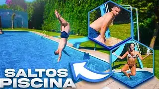 DESAFIO DE SALTOS NA PISCINA !