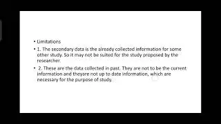 limitations of secondary data