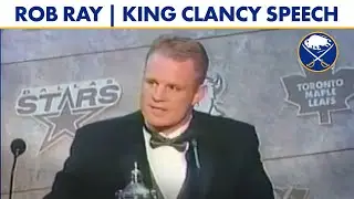 Rob Ray Receives King Clancy Memorial Trophy 1999 | Win Speech | Buffalo Sabres Hall Of Fame