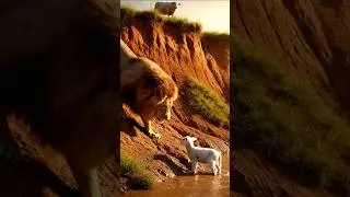 Lion Saves Puppy From Crocodile 😱 | Emotional Animal Rescue Story