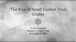 PRIMA Community Astronomy Science and Technology (P-CAST) Talk for December 8, 2025