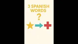 Learn 3 Spanish Words: star, arrow, cross 🇪🇸