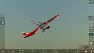 Boeing 777-300 ER Ferrari livery vertical Take off at Rajiv Gandhi International Airport HYD #rfs 