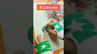 how to make Pakistani flag\DIY independence day crafts 14th August\ #pakistan #ytshorts #shortvideo