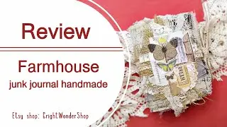 Farmhouse junk journal handmade book Kit, rustic wedding guest book alternative, Pregnancy Tracking