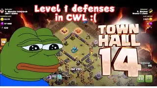 LEVEL 1 DEFENCE ON TH-14 IN CWL || CLASH OF CLANS || BR4ND GAMING #clashofclansvideos #clanwarleague
