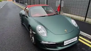 Porsche 911 Carrera 4S Wrapped in 3M Matte Pine Green Metallic