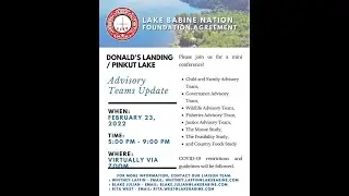 Pinkut Lake/ Donald's Landing Mini Conference