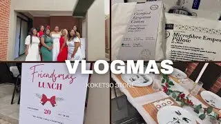 VLOGMAS EP5:Friendsmas|Last grocery haul|Christmas lunch| Bedroom update prt1|#southafricanyoutuber 