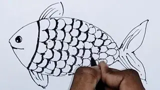 How to Draw a Fish 🐟 Easily। Fish Drawing Tutorial। Top Up Art and craft #viral #art